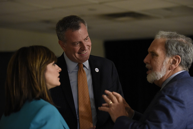 Maria Bartiromo Bill de Blasio John Sexton