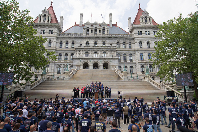 Cuomo capitol rally fdny