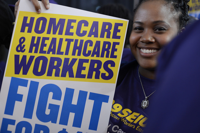 healthcare workers sign