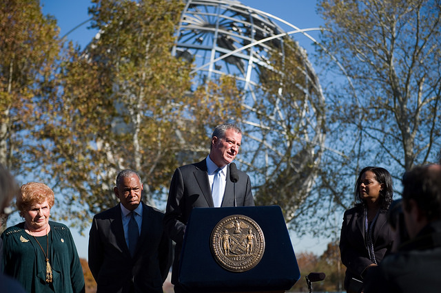 de blasio queens silver presser