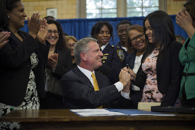 de Blasio menstrual equity