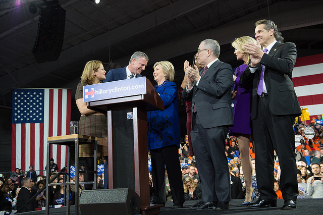 clinton rally w de blasio cuomo mark-viverito stringer