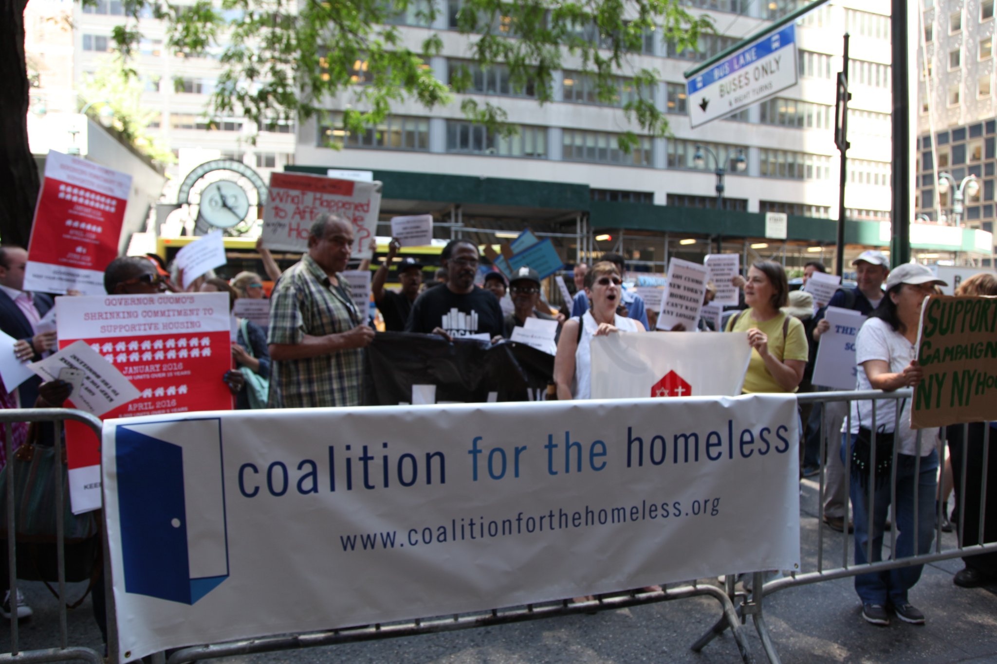 coalition for the homeless protest