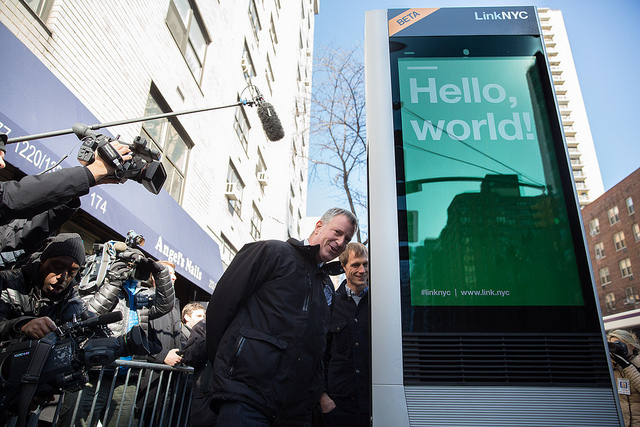 de blasio LINKNYC