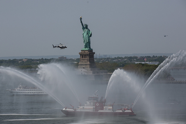 statue of liberty water