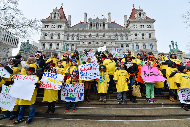 education charter school rally albany