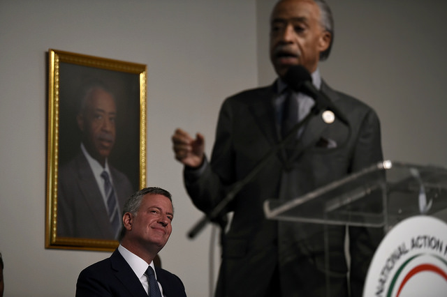 Sharpton De Blasio