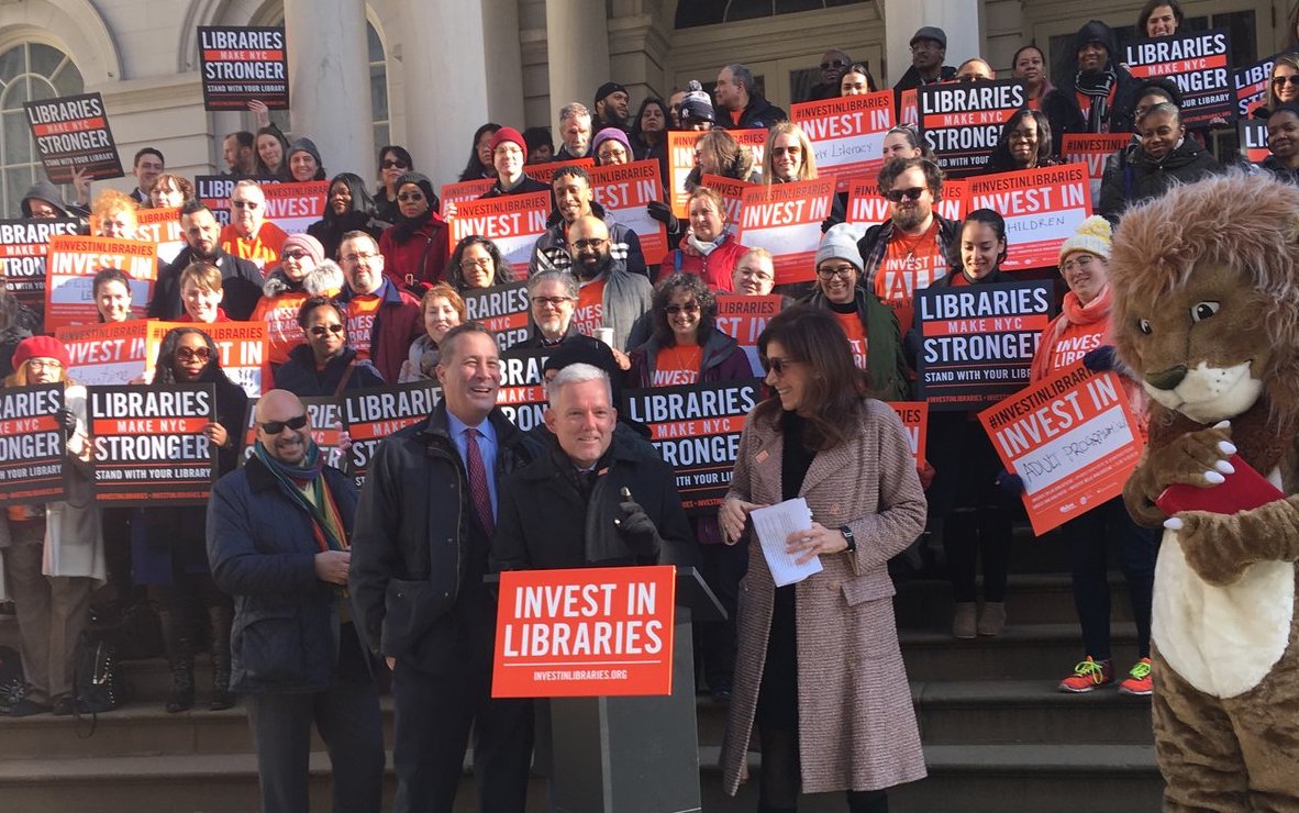 libraries rally city hall
