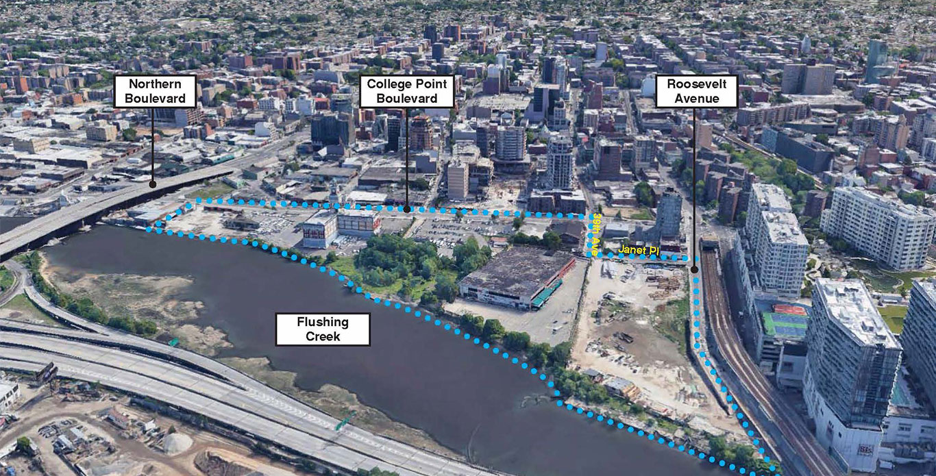 flushing development site current status photo