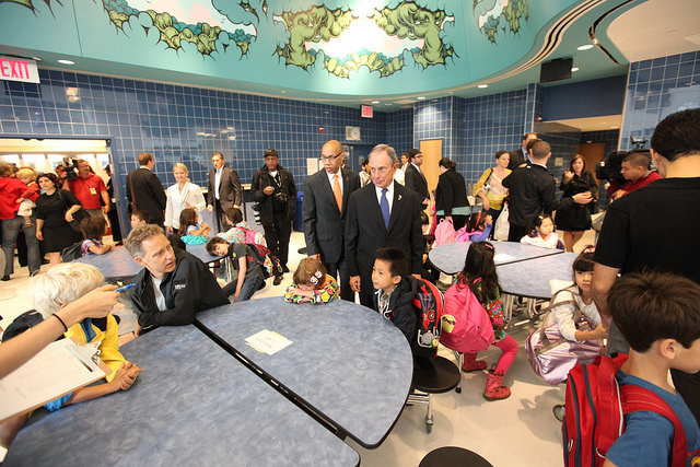 Bloomberg Walcott school visit