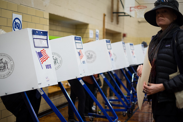 new yorkers cast their votes for president 