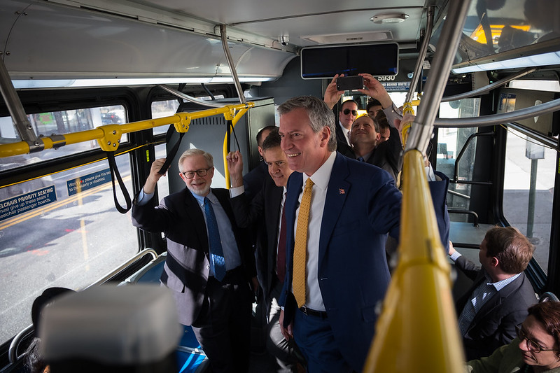 de Blasio city bus