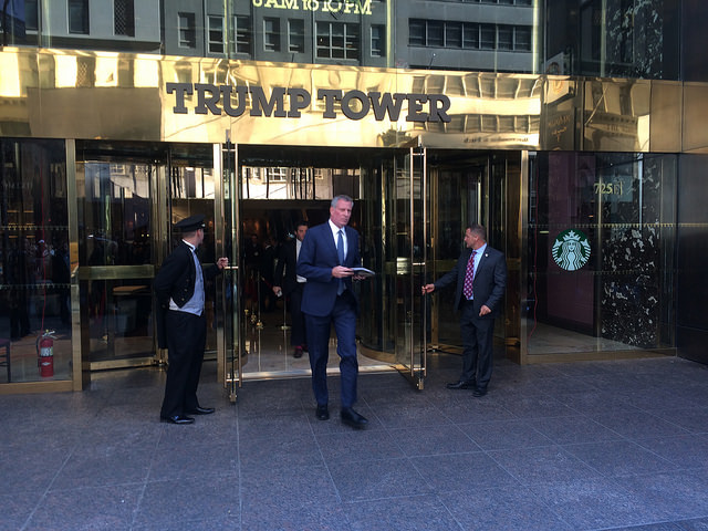 de blasio trump tower