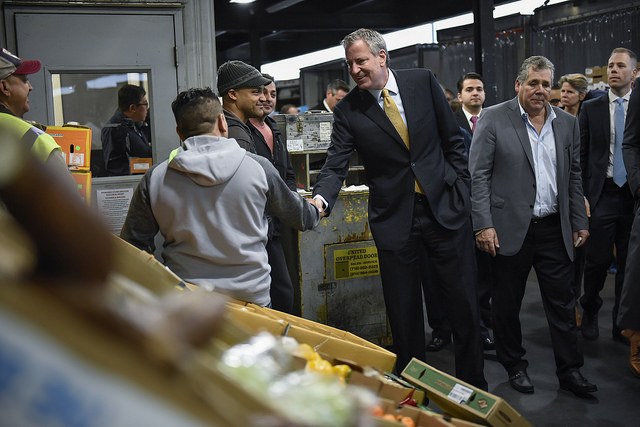 de Blasio business visit