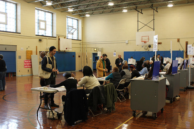 voting booths polling place