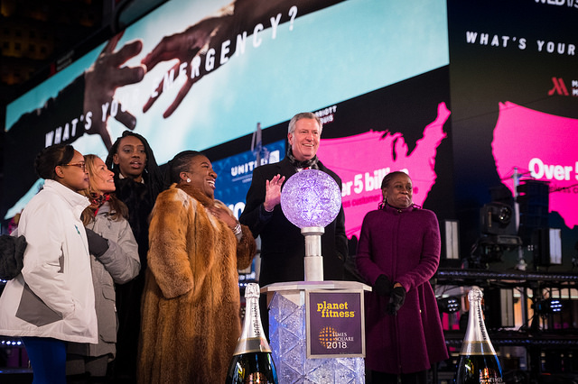 de Blasio new year's new york city