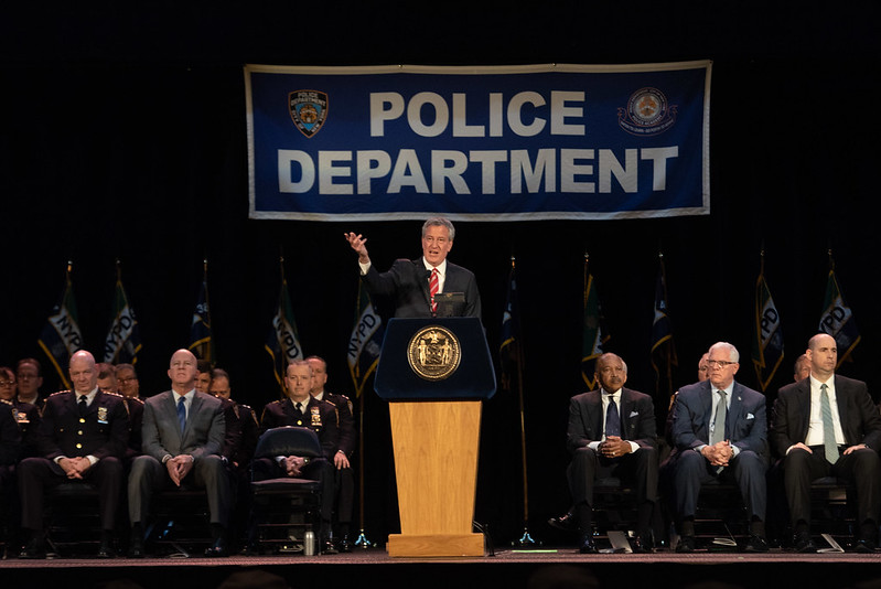 De Blasio NYPD ceremony