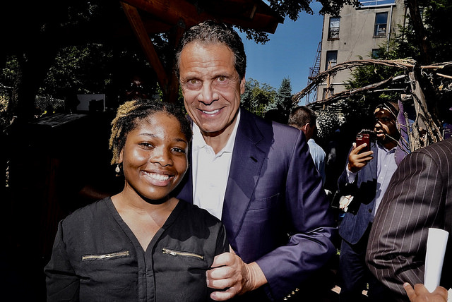 Cuomo with young woman