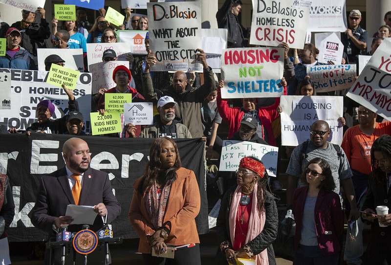 homelessness rally