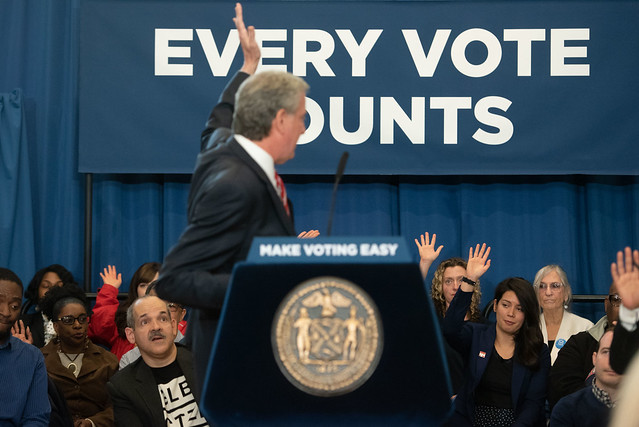 de Blasio early voting new york city