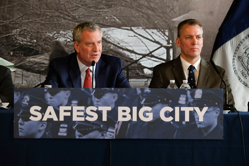 De Blasio Shea NYPD crime safest