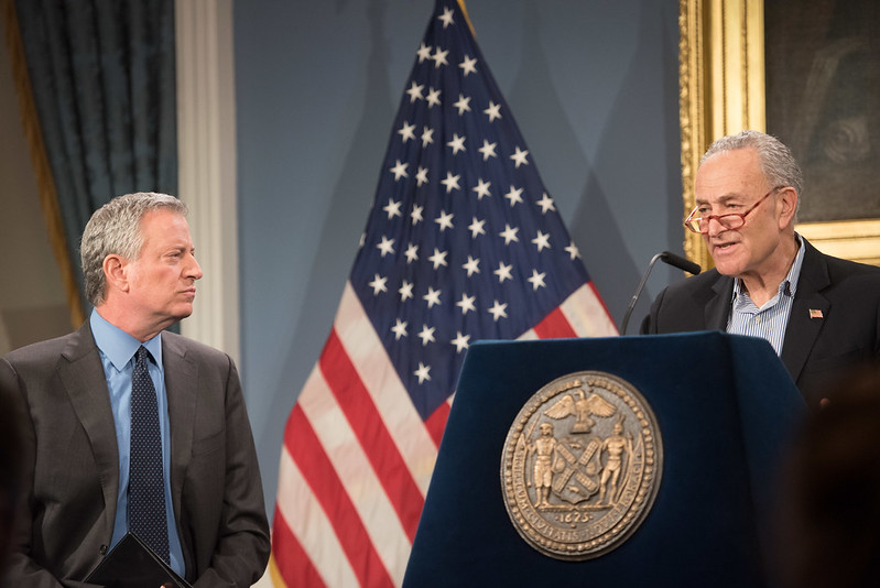 de Blasio Schumer federal coronavirus