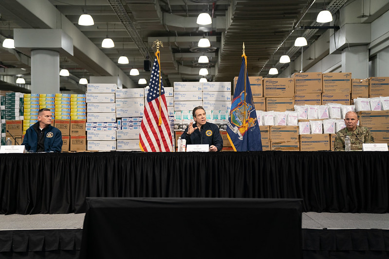 Cuomo Javits hospital beds supplies