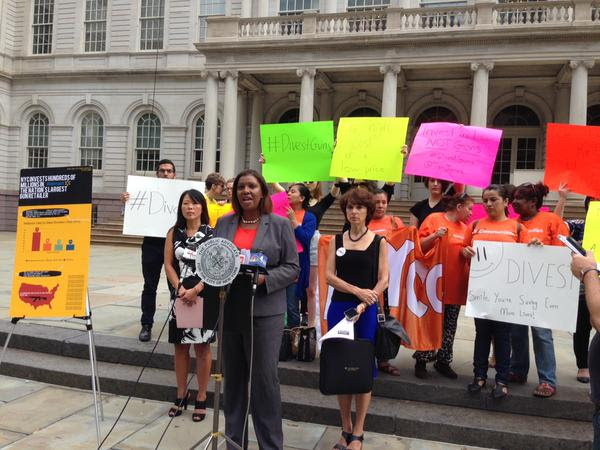 Tish James rally via her office