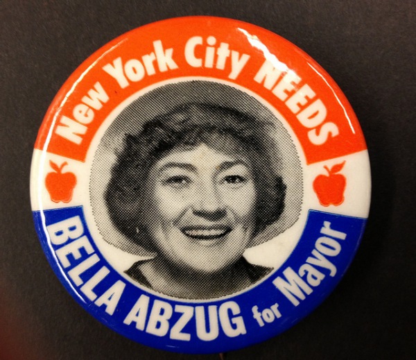 Bella Abzug For Mayor button