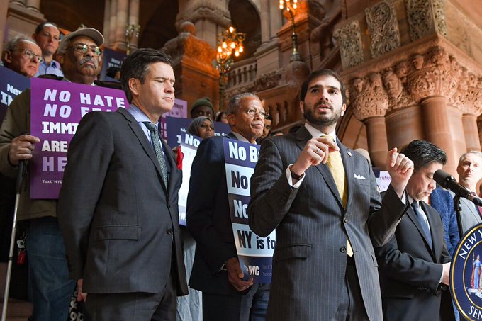 Senator Andrew Gounardes Brooklyn Albany presser