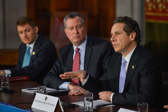 de blasio cuomo 2014 presser