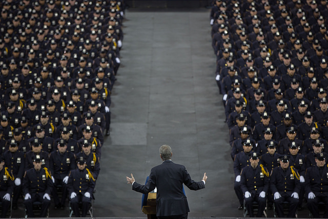 de blasio NYPD graduation 2016