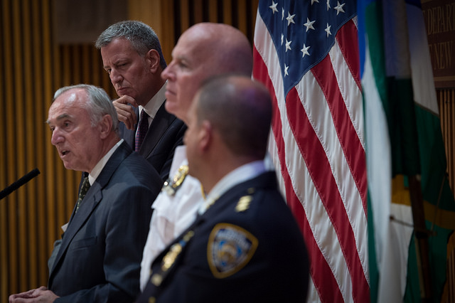 de blasio bratton o'neill gomez nypd