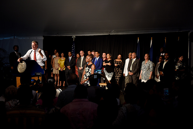 de blasio gracie mansion celebration