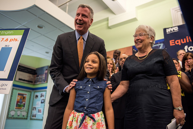 de Blasio Farina student test scores