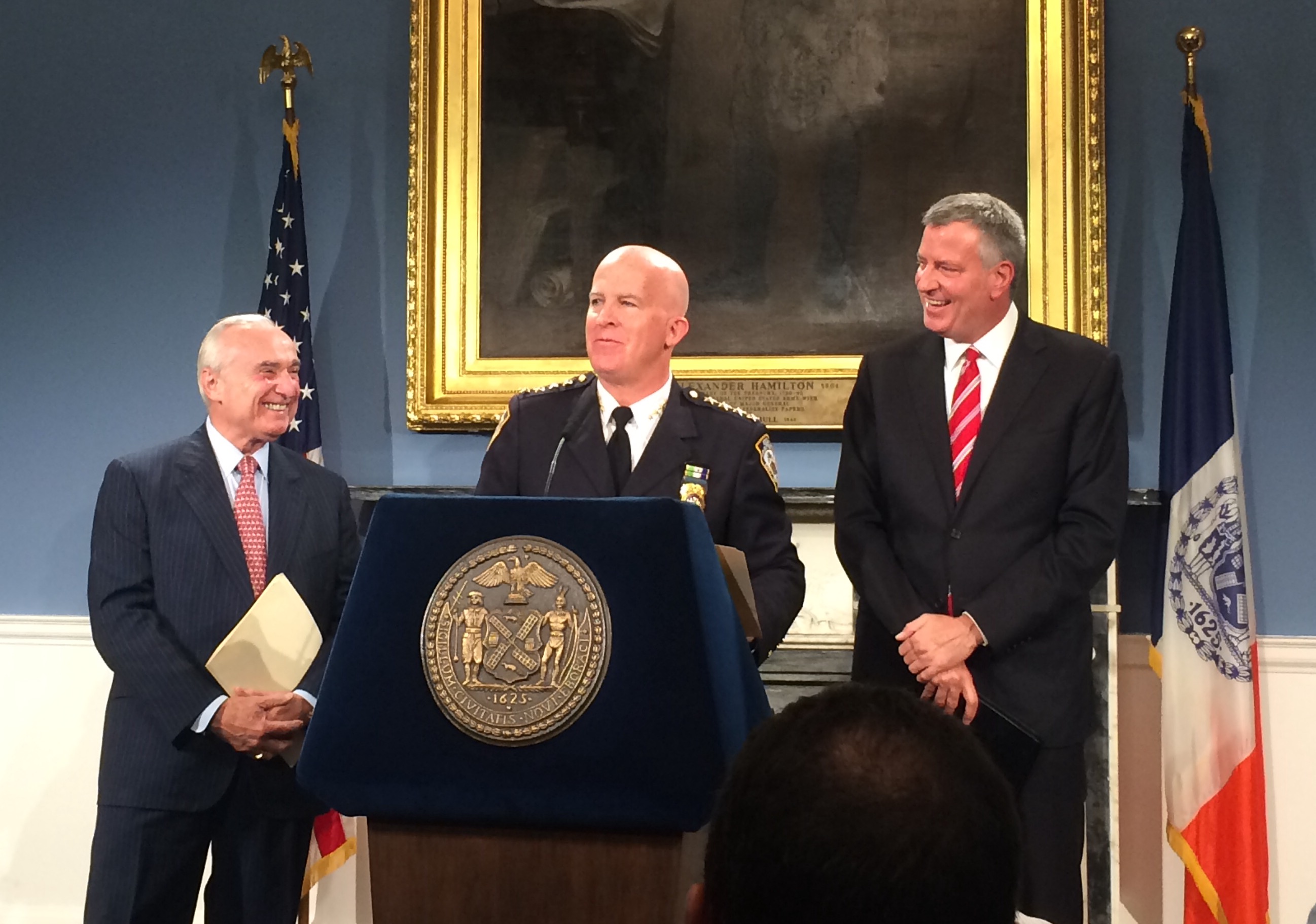 de blasio bratton o'neill nypd