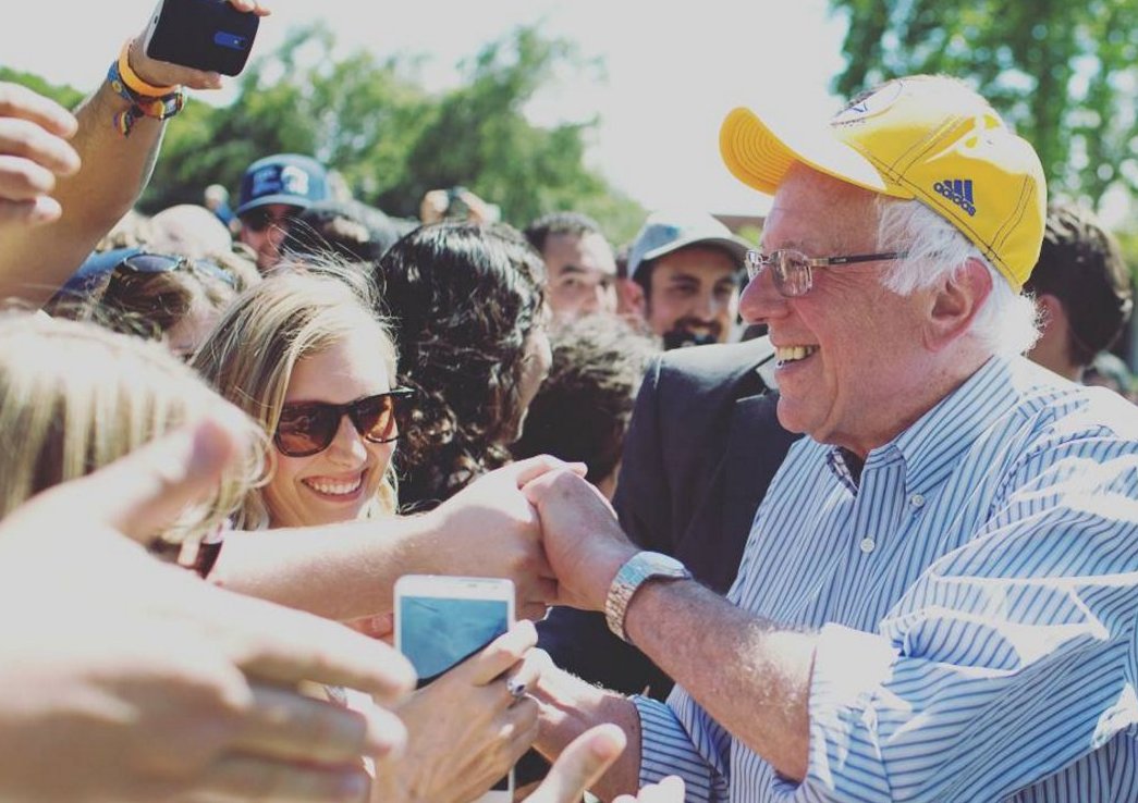 bernie hat handshakes 1