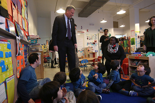 De Blasio schools kids