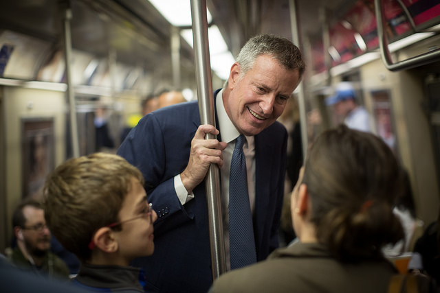 de blasio subway