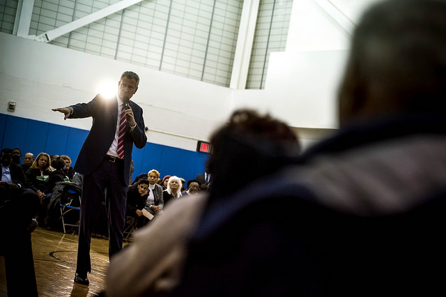 de blasio town hall sunlight