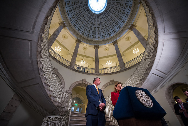 de Blasio city hall rotunda