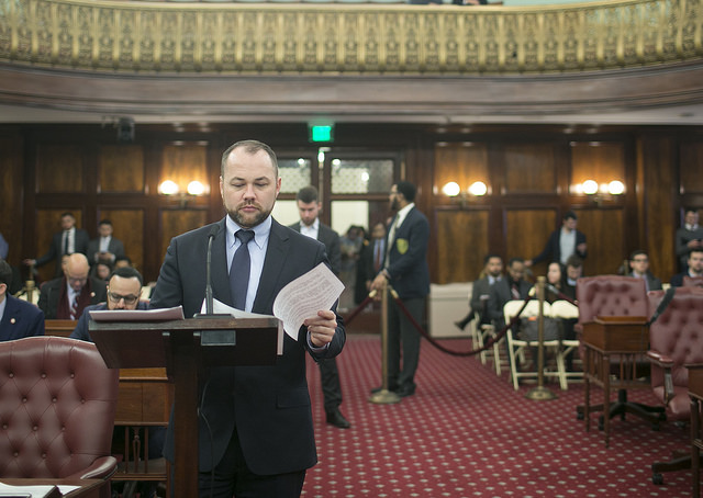 Johnson podium stated meeting