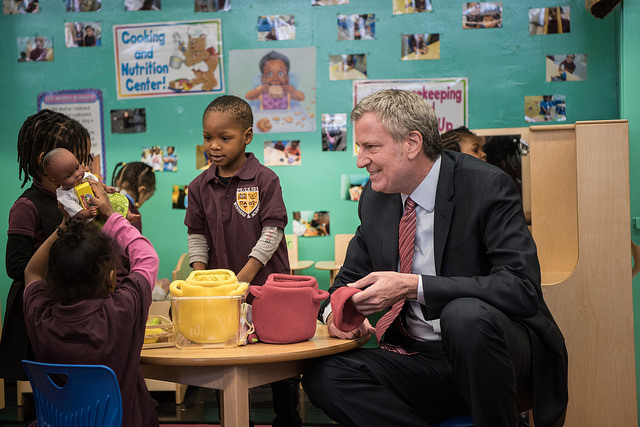 de Blasio school visit