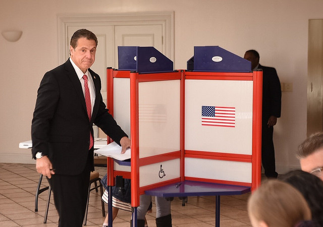 cuomo voting grimace