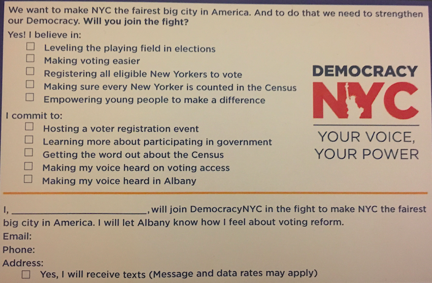 democracynyc postcard