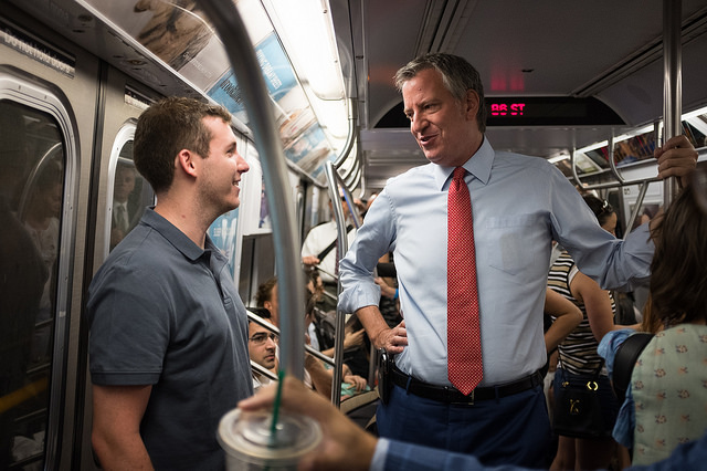 de Blasio subway tax