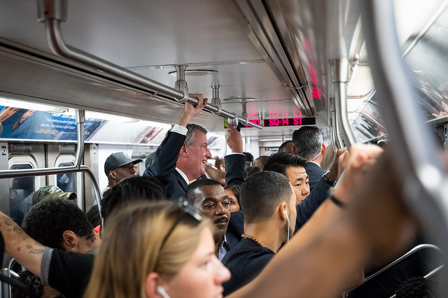 de Blasio subway