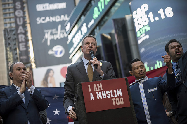 may bill de blasio rally remarks