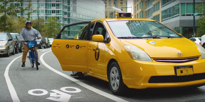 dot taxi bike lane