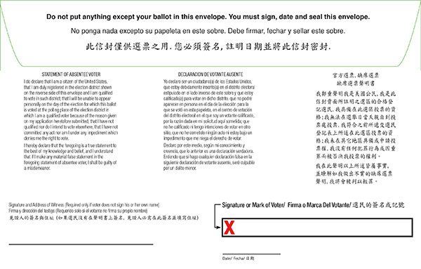 kings abs oath envelope pg2b